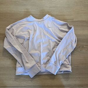 Nike light grey dusty pink running crewneck